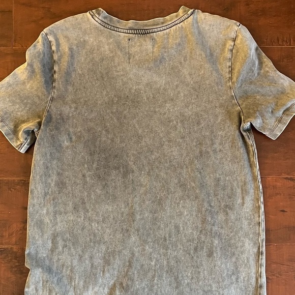 ZARA Acid Wash Drop Waist T-Shirt Midi Dress Gray Size Medium - Picture 6 of 12